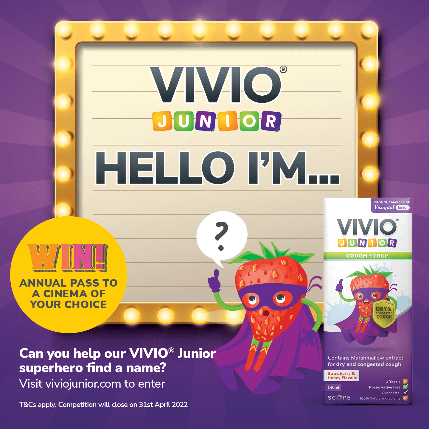 Vivio Junior Cough Syrup Naming Competition Vivio Junior